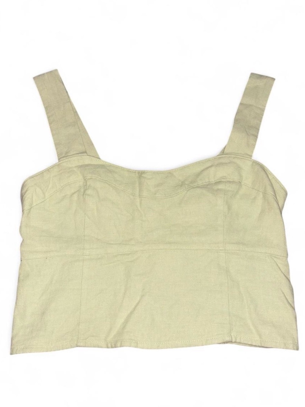 Abercrombie & Fitch Olive Green Textured Crop Top